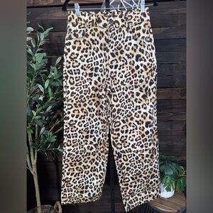 Zara Brown and Black Leopard-Print Pants